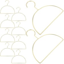 10PCS Semi-Circular Metal Scarf Hanger Belt and Tie Storage Rack Closet