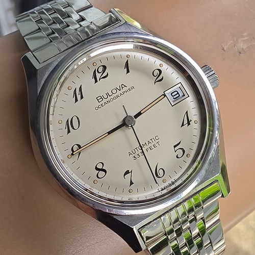 Vintage BULOVA OCEANOGRAPHER men's automatic watch date swiss 1979