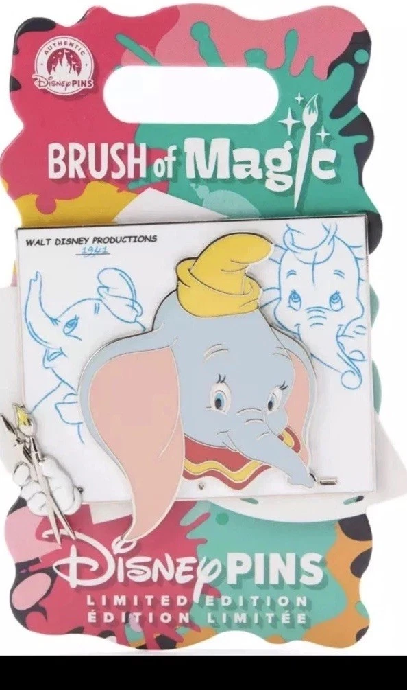 DISNEY BRUSH OF MAGIC DUMBO PIN LE 3750