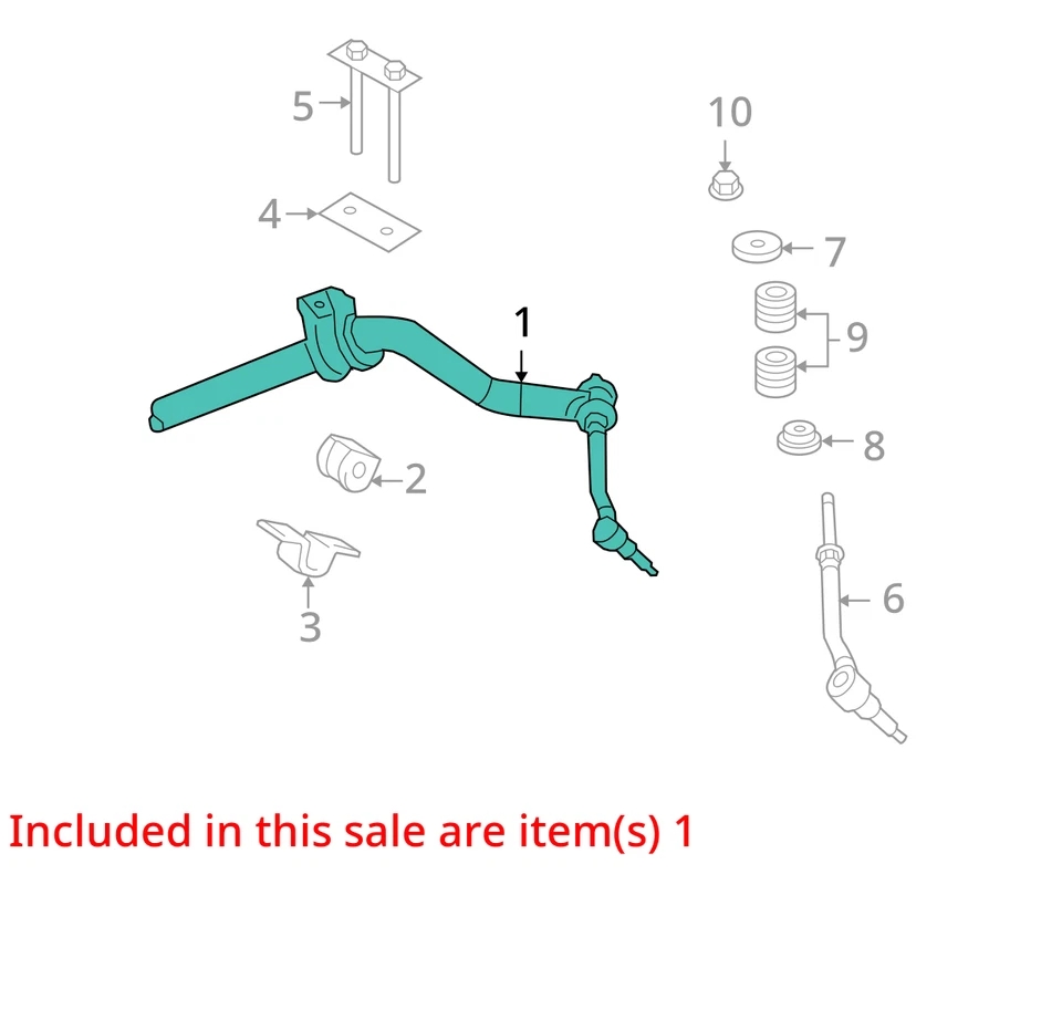 2007 Chrysler Aspen 4X2 Front Stabilizer Bar OEM 127K Miles - LKQ361682591 - Image 4 of 4