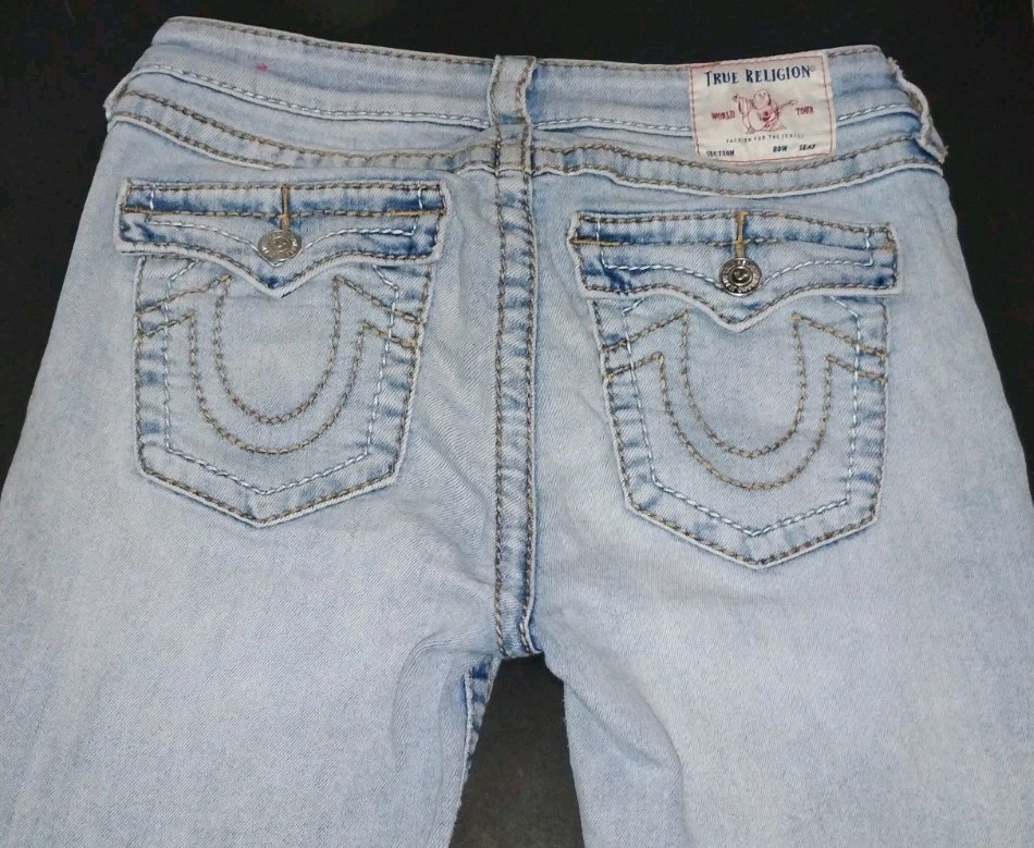 True Religion Jean Shorts Women 30 Curvy Knee Length JENNIE Denim Classic Ladies thumbnail 5