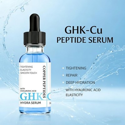 GHK-Cu Peptide Serum, Anti-Aging Face Serum with Copper Peptide and Hyaluroni