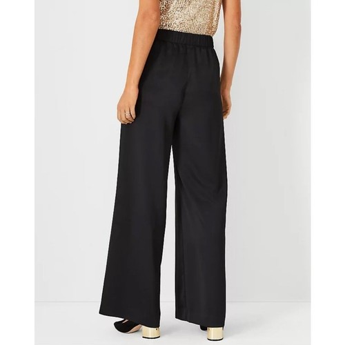 Ann Taylor The Petite High Rise Satin Wide Leg Pants Size XS Petite Pull ON - Picture 5 of 12