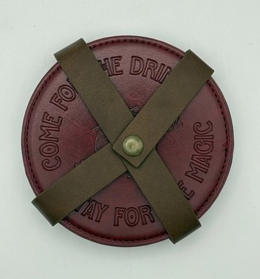 Wizarding Trunk Exclusive Harry Potter Set of 4 Faux Leather Tea Coffee Coasters