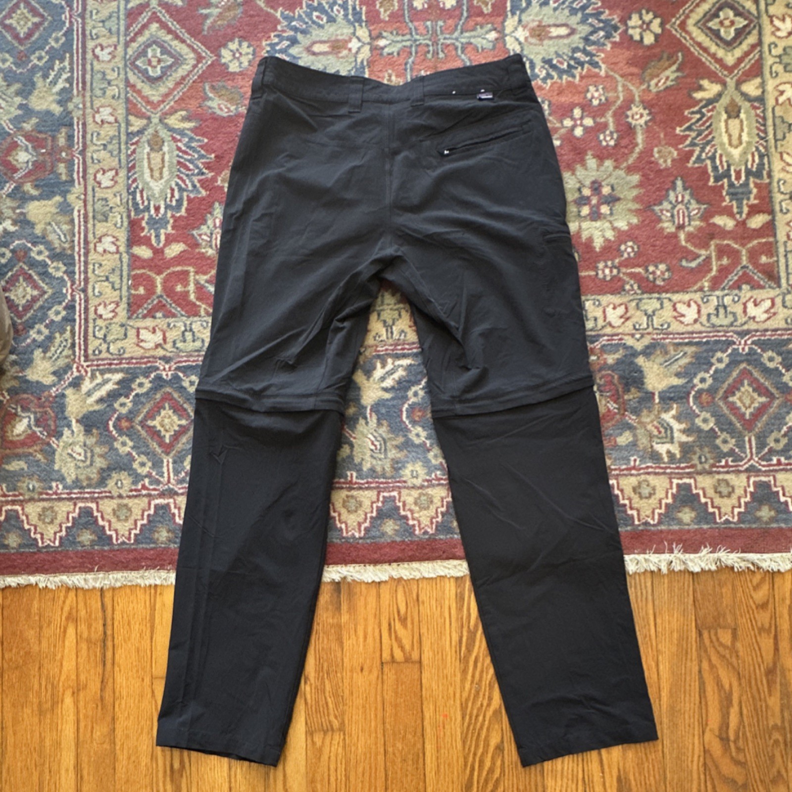 Patagonia Men's 33 Black Convertible Straight Leg Hiking Pants Polyamide Zip  thumbnail 5