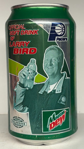 Mountain Dew Indiana Pacers Larry Bird Commemorative 12 oz. Aluminum Soda Can