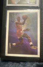 1990-91 NBA Hoops - Art Card Team Checklist Michael Jordan #358