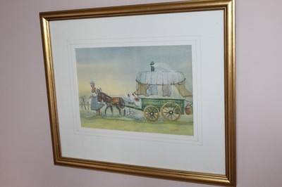 Aquarell von Herrn Wille von Bishop's Waltham 1984 - Going to the West Country