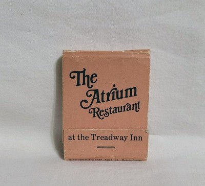 Vintage The Atrium Restaurant Matchbook Pottsville Pennsylvania Advertising Full