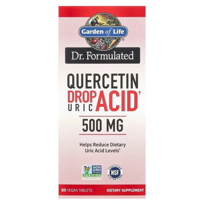 Dr. Formulated, Quercetin Drop Uric Acid, 500 mg, 60 Vegan Tablets