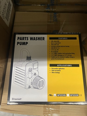 #ad #ad beckett submersible Parts Washer Pump G325CH 220v 340 GHP 60HZ No Plug $100.00