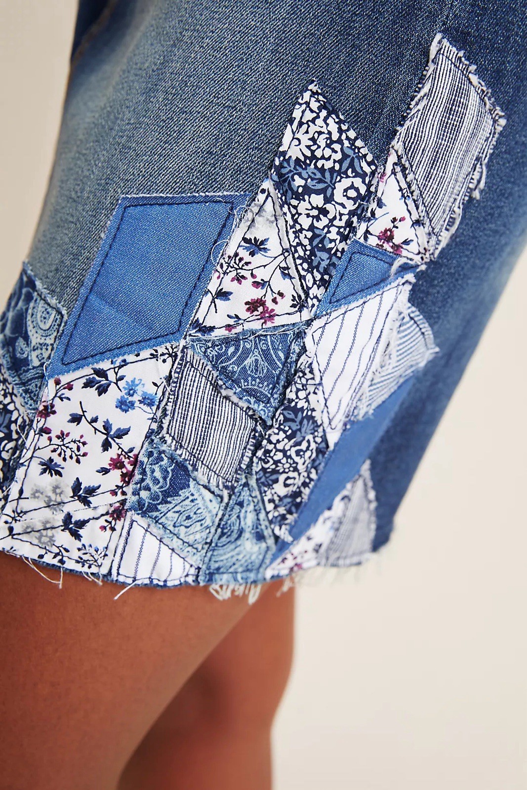 Driftwood Blue Regular Stef Patchwork Denim Skirt… - image 9