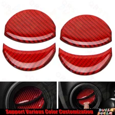 For Subaru BRZ Scion FR-S Toyota 86 Red Carbon Fiber Overlay Decoration Trims 4X