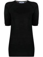 Prada Short-Sleeved Wool Knit T-Shirt