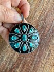 Statement Collector Blue Topaz and Diamond Black Enamel Pendant — photo 3