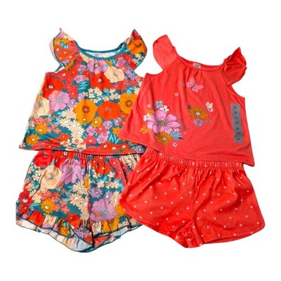 Carter's Mädchen Sommer Outfits 4-teiliges Set - Mädchen Shorts & Tops - 3 Jahre - Neu mit Etikett 