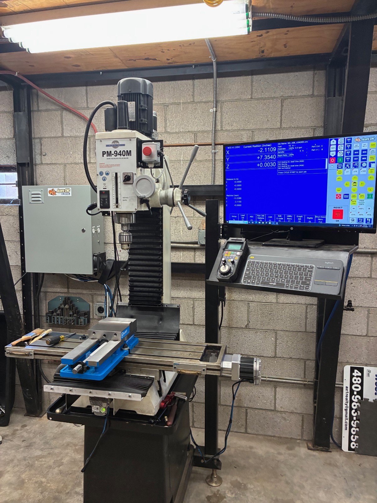 Precision Matt Precision Matthews PM-940M CNC Milling Machine w/ Hardened Ways & Cast ...