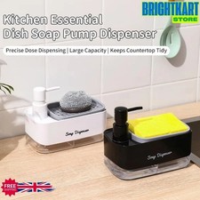 2-In-1 Hand & Dish Soap Dispenser with Sponge Holder