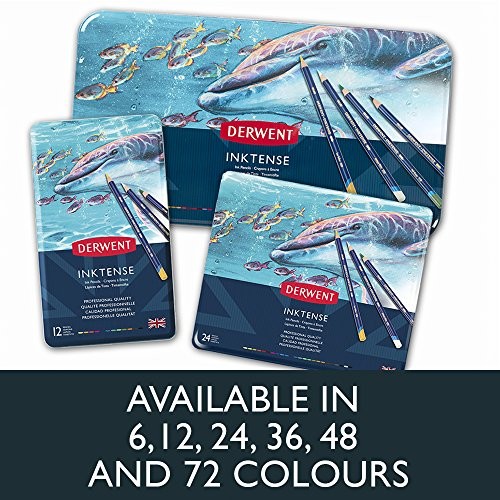 Derwent watercolor pencils ink Tense pencil 72 color set wood box set 2301844 - Picture 3 of 8