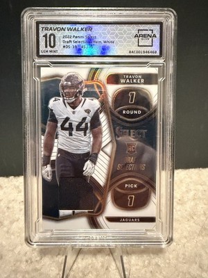 2022 Panini Select - Draft Selections Mem white Prizm Travon Walker 45/75 Gem