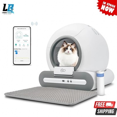 DOEL Automatische Selbstreinigende Katzentoilette 65L APP-Steuerung mit Katzenstreu Matte