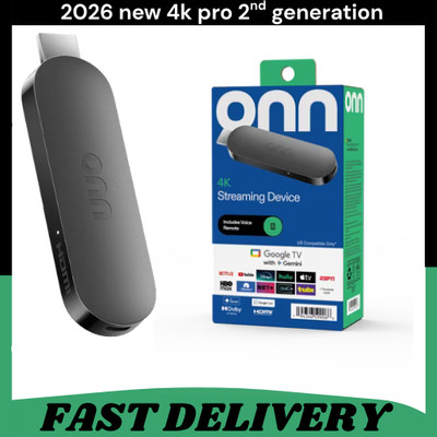 onn 4K Streaming Device, Google TV with Gemini (NEW 2026 Model) - Fast Streaming