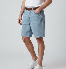 Vintage Orange Tab Levi’s 550 USA Made Denim Shorts W36 Light Wash 90s Relaxed
