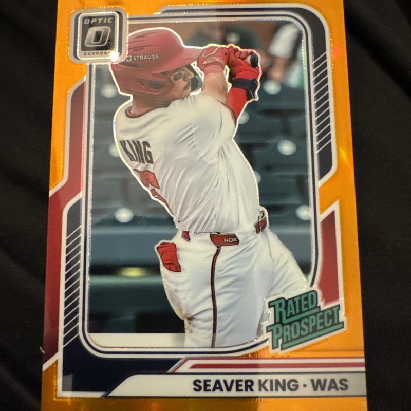Seaver King 2026 Donruss Optic - Rated Prospect Orange #113/199 #153 Nationals