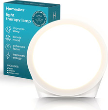 Light Therapy Lamp, Sun Lamp,10,000 Lux, Uv-Free, Full Spectrum Leds for Improve