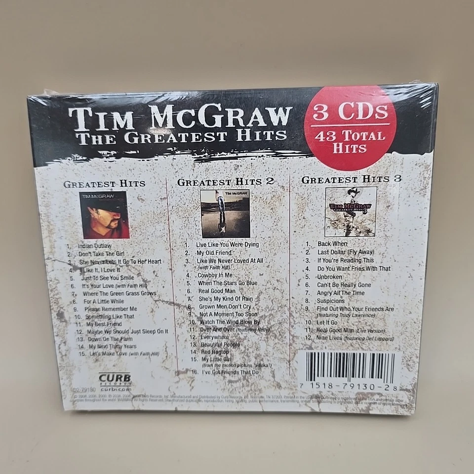 Tim McGraw LIMITED EDITION GREATEST HITS VOL 1, 2 & 3 - SEALED CD SET NEW 2008 - Image 2 of 4