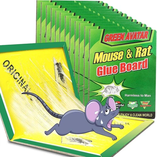 12 Pack Large Mouse Glue Traps with Enhanced Stickiness, Rat Snake Sticky Pad Bo - product listing photo