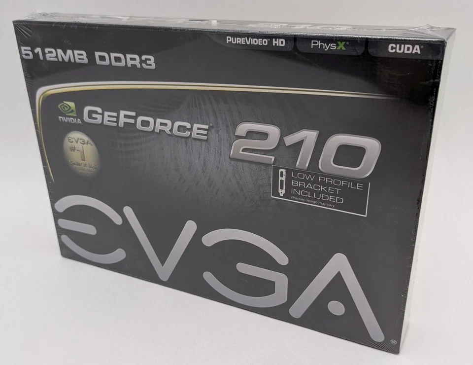 EVGA GeForce 210 512MB DDR3 VGA DVI HDMI PCIe Graphics Card 512-P3-1311-KR - NIB - Image 2 of 4