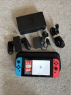 Nintendo Switch 32 GB Neon Blue/Neon Red Controllers Bundle ✅ Same Day Dispatch