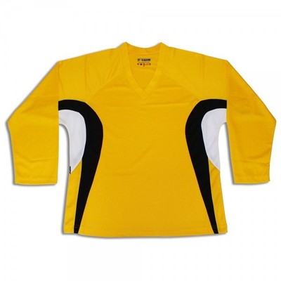 yellow and black hockey jersey