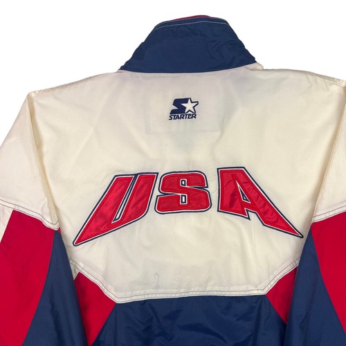 Starter Olympic Collection 1996 USA Jacket Men's Medium Red White Blue - Picture 4 of 10