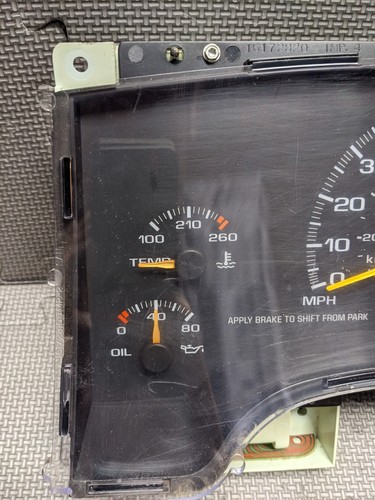 1995-1997 Chevy S-10 GMC Sonoma Instrument Cluster Gauges BASE AUTO TRANS 24K - Picture 3 of 10