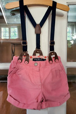Mini Boden Girls' Cord Suspender Shorts Pink Size 6Y 04067B 