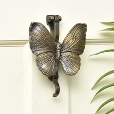 Antique Handmade Butterfly Design Iron Door Knocker Door Bell For Main Door