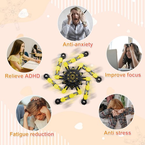 Fidget Spinners DIY Robot Toys Stress Relief Birthday Party Favors 9pc - Picture 5 of 9
