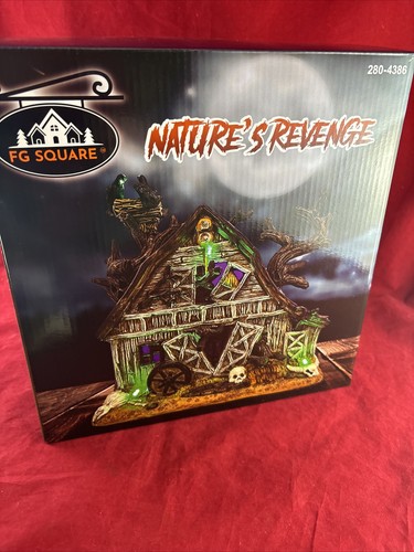 FG Square Halloween Village Natures Revenge Lights and Sounds Halloween Decor - Picture 9 of 12