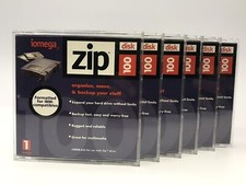 Lot Of 6 New iOmega Zip Disks 100 IBM 100MB Formatted For IBM Compatibles