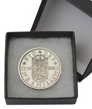 BOXED POLISHED SHILLING COINS ALL YEAR 1947 TO 1966 ENGLISH AND SCOTTISH PRESENT