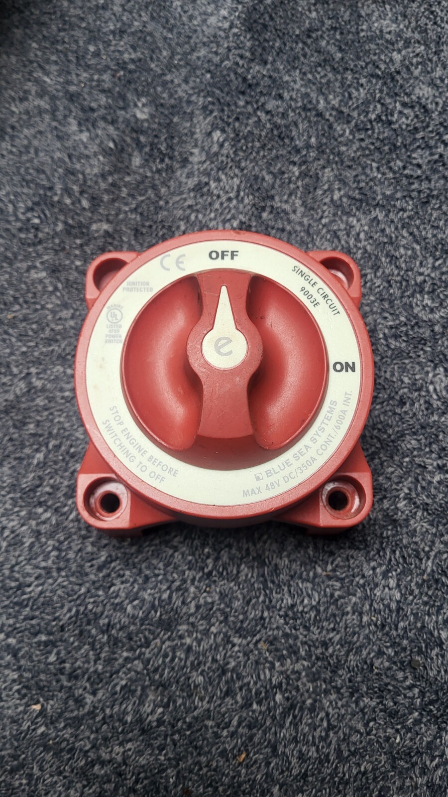 blue sea system battery isolation switch single circuit 9003E marine