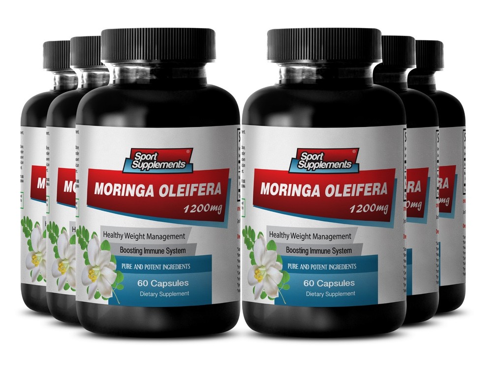 Anti Aging Supplements - Moringa Oliefera 1200mg - Promotes Cell Structure  6B