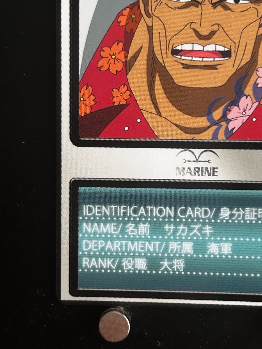 Sakazuki Akainu ONE PIECE Plastic Card Japanese JAPAN Anime Manga
