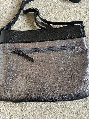 The Sak Sanibel Metallic Multi Leather Mini Crossbody Bag EUC