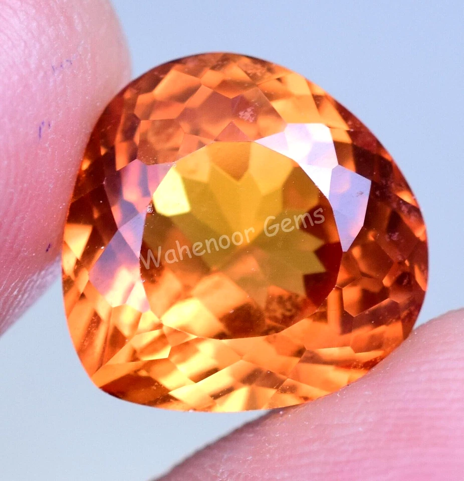 12.50 Ct Pear Natural Yellow Grossular Andradite FL Garnet CERTIFIED Gemstone - Image 3 of 4