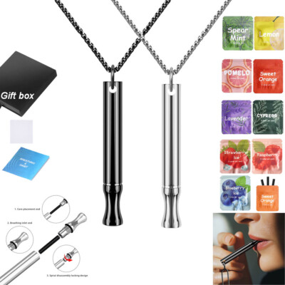 Anti Vaping Anxiety Breathing Necklace with Resistance Flavoured Air  Breathlace