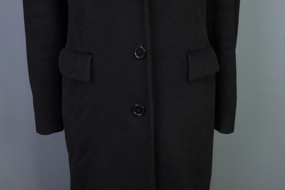 MAX MARA Black Wool Single Breast Overcoat Coat Jacket Size I 42 / USA 8 - Image 3 of 4