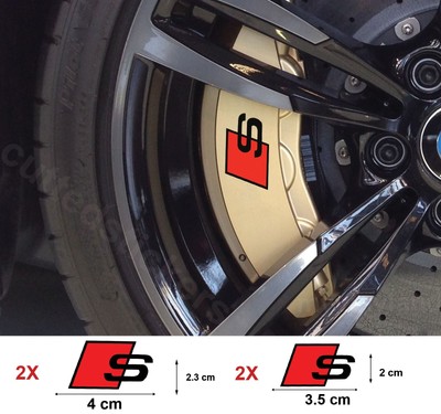 Set of 4 Audi S Brake Caliper Decal Stickers fits Audi S line S3 S4 S5 S6 S8 RB